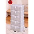 ALAS 5 Adet Çok Amaçlı Baza Altı Giysi & Yastık Mini Hurç - Gri - 40x30x26