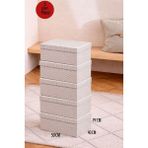 ALAS 5 Adet Çok Amaçlı Baza Altı Giysi&kazak Kutu Hurç - Gri - 50x40x19