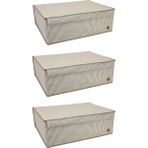 ALAS Çok Amaçlı Katlanabilir Kutu - Toz ve Kirden Koruma, 50x40x19 cm, Beyaz, 3'lü Set