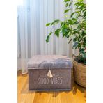 Alas Gri 35x24x24 cm Keçe Kapaklı Mini Kutu