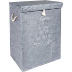 ALAS Gri Keçe Kapaklı Mega Kutu Çamaşır Sepeti 55x40x30 cm Şık ve Dekoratif Eşya Saklama Kutusu