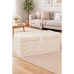 Alas Home Çok Amaçlı Kutu-Organizer-Hurç-Kapaklı 70X40X30 - Kahverengi - Beyaz
