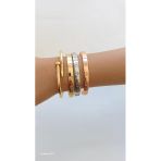 Alaşım Kartier Kelepçe Taşlı Gold Gümüş Rose Gold Çivi Bileklikler