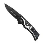 Alaska Katlanır Cep Çakısı - Karbon - SDR-001 - Leylek Motifli