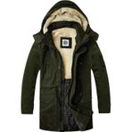 alaska the last frontier Slim Fit Çıkarılabilir Kapüşonlu Gabardin Uzun Parka Kaban