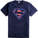 Alaska The Last Frontier Superman Logolu %100 Pamuk Tişört - Lacivert - 5 Yaş