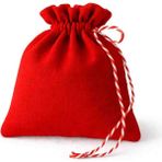 Alasmiel 20×20 cm Kadife Görünüm Petek Kumaş Çok Amaçlı Kese – Hediye, Takı, Bohça ve Saklama Kesesi - 023-Kırmızı