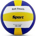 Alastor Ala Store Voleybol Topu Soft Touch Yapıştırma Yumuşak Yüzey 18 Panel 5 Numara Sarı-Lacivert