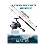 Alastor Cyristal 150 Tekne Olta Seti Olta Kamışı Vortex6000 Olta Makinesi 2'Li Set Dolgulu Olta Kamışı