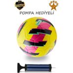 ALASTOR Futbol Topu Öğretici Pompa Profesyonel Dikişli Halı Saha Çim Saha Sert Zemin Futbol Topu 5 Numara Sarı