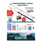 Alastor Harika Tam Takım Profesyonel Tekne Olta Seti Cyristal 150Cm Olta Kamışı Deniz Olta Seti Hazır