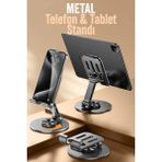 Alastor Metal Katlanabilir 360 Dönen Ayarlı Telefon Tutucu Masaüstü Telefon Tablet Standı S013