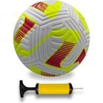 Alastor Orijinal Futbol Topu Pompa Hediyeli Sert Zemin Halı Saha Çim Saha Futbol Topu Hibrit No:5 - Beyaz - Kırmızı