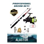 Alastor Profosyonel 2'Li Sazan Olta Takımı 1 Adet Kamış 1 Adet Makine Sazan Olta Seti Makineli