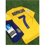 Alaturka Mix #7 Cristiano Ronaldo Al Nassr 2023/24 Yeni Sezon Çocuk Forması Şort Çorap 4'lü Set - 4 - 6 Yaş - Sarı