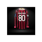 Alaturka Mix AC Milan 09/10 RONALDINHO #80 İç Saha Uzun Kollu Siyah/Kırmızı Forması