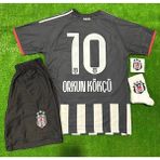 Alaturka Mix Beşiktâş' 2026 Orkun Kökçü Yeni Sezon Iç Saha Parçalı Çocuk Forması 4'lü Set - 13 Yaş - Siyah