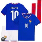 Alaturka Mix Fransa 2024/25 Yeni Sezon Kylian Mbappe Çocuk Forması Şort Çorap 3'lü Set - Mavi - 5 - 6 Yaş