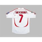 Alaturka Mix Milan'ın 2006-07 #7 Shevcenko Jersey Uzun Kollu Beyaz Futbol Forması - 2XL