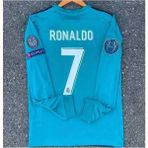 Alaturka Mix R.e.a.l M.a.d.r.i.d 2017/18 Sezonu Cristiano Ronaldo Röveşata Uzun Kol Nostalji Forması - Turkuaz