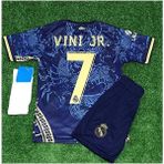 Alaturka Mix R/.madridd 2026 Sezon Dragon Desenli #7 Vini Jr. Konsept Çocuk Forması 4'lü Set - 11 - 12 Yaş - Mavi