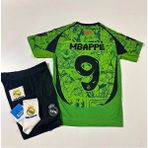 Alaturka Mix R.madridd Kylian Mbappe Ninja Kaplumbağa Desenli Özel Konsept Çocuk Forması 4'lü Set (Armalı) - 7 - 9 Yaş - Yeşil