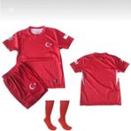 Alaturka Mix Türkiye Euro 2024 Çocuk 3'lü Set Hediyeli Kırmızı Milli Takım Forması - 4 - 6 Yaş