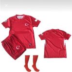 Alaturka Mix Türkiye Euro 2024 Çocuk 3'lü Set Hediyeli Kırmızı Milli Takım Forması - 5 - 6 Yaş