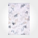 Alayah Gri Soyut Modern Geometrik Etnik Desenli Boho Makinada Yıkanabilir Hafif Hav Toz Vermez Leke Tutmaz Kaymaz Taban Dijital Makine Baskı Halı Oturma Odası Salon Yolluk Koridor Mutfak Halısı