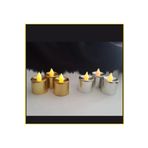 alayımbari 3 Gold 3 Silver Dumansız Pilli Led Mum