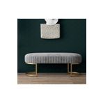 Alaylı Mobilya Koltuk Döşeme Oval Bench (1 ADET) Baby Face Kumaş - Dekoratif Bench - Metal Ayak