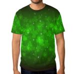 Alaza Daily Green Clover Stars ST. Patrick's Day Kısa Kollu Günlük Bisiklet Yaka Erkek Tişört