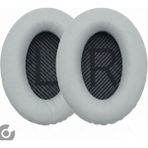 Alazpay Bose Qc2 Pedi QC25 Ae2 AE2I AE2W Qc2 QC15 QC35 QC35II Uyumlu Yumuşak Kulaklık Sünger Yastığı Pedi - Gri - Beyaz