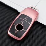 Alazpay Mercedes A B C E S G Serisi Cla Cle Gls Gla Glb Glc Amg Uyumlu Parlak Tpu Anahtar Kılıfı - Rose