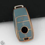 Alazpay Mercedes A B C E S G Serisi Cla Cle Gls Gla Glb Glc Amg Uyumlu Tpu Anahtar Kılıfı - Mavi - Gold