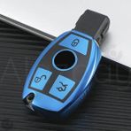 Alazpay Mercedes A B C E S G Serisi Gl Gla Glc Cla Cls Amg Parlak Tpu Anahtar Kılıfı - Mavi