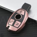 Alazpay Mercedes A B C E S G Serisi Gl Gla Glc Cla Cls Amg Parlak Tpu Anahtar Kılıfı - Rose