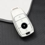 Alazpay Mercedes E C B Serisi C180 C200 W205 W213 E200 300 Uyumlu Anahtar Kılıfı (1 Adet) - Beyaz