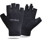 Alazpay Terletmeyen Yarım Parmak Yoga Fitness Bisiklet Outdoor Spor Eldiven Siyah