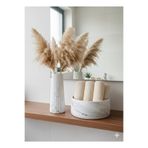 Alba Home Decor Mermer Desenli Banyo Seti - Vazo ve Havluluk - Antrasit Gri Detaylı
