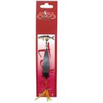 Alba Star 605 Olta Kaşığı Parlak Pul Deseni, Kırmızı Kuyruk Yüzgeç, Aksiyon tüyü, Mustad İğne Olta Kaşığı Gümüş 4 Numara