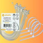 Albafix 2.5x100 Mm Şeffaf Beyaz Plastik Kablo Bağı Klipsi Cırt Kelepçe 100 Adet (Min 20 Paket)