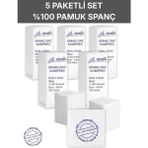 Alban Ağaoğlu Spanc Gazlı Bez 5X5CM 8 Katlı 500 Adet - Yüksek Emici, Yapışmayan, Nefes Alabilir %100 Pamuk Yara Pansuman Pedi (Gaz Kompres)