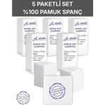 Alban Ağaoğlu Spanc Gazlı Bez 7,5x7,5cm 8 Katlı 500 Adet - Yüksek Emici, Yapışmayan, Nefes Alabilir %100 Pamuk Yara Pansuman Pedi (Gaz Kompres)