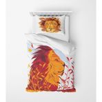 Alban Home Genç Çocuk Desen Mikro Saten 3D Dijital Baskı Tek Kişilik Nevresim Takımı Aslan - Renkli - 160 x 220 cm
