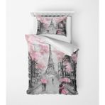 Alban Home Genç Çocuk Desen Mikro Saten 3D Dijital Baskı Tek Kişilik Nevresim Takımı Eifel - Renkli - 160 x 220 cm