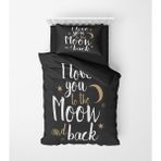 Alban Home Genç Çocuk Desen Mikro Saten 3D Dijital Baskı Tek Kişilik Nevresim Takımı Moon - Renkli - 160 x 220 cm