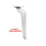 ALBATROS 17 Cm Lama Model Krom Metal Mobilya, Dolap, Koltuk, Tv Ünitesi Ayakları (1 ADET)