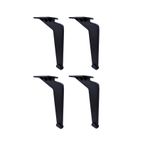 ALBATROS 17 Cm Lama Model Siyah Metal Mobilya, Dolap, Koltuk, Tv Ünitesi Ayakları Metal (4 ADET)