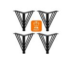 ALBATROS 20 Cm Vanessa Model Siyah Metal Mobilya, Dolap, Koltuk, Kanepe, Tv Ünitesi Ayakları Metal (4 ADET)
